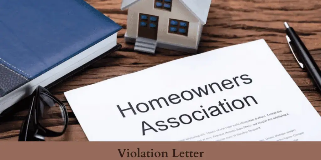 HOA Violation Letter